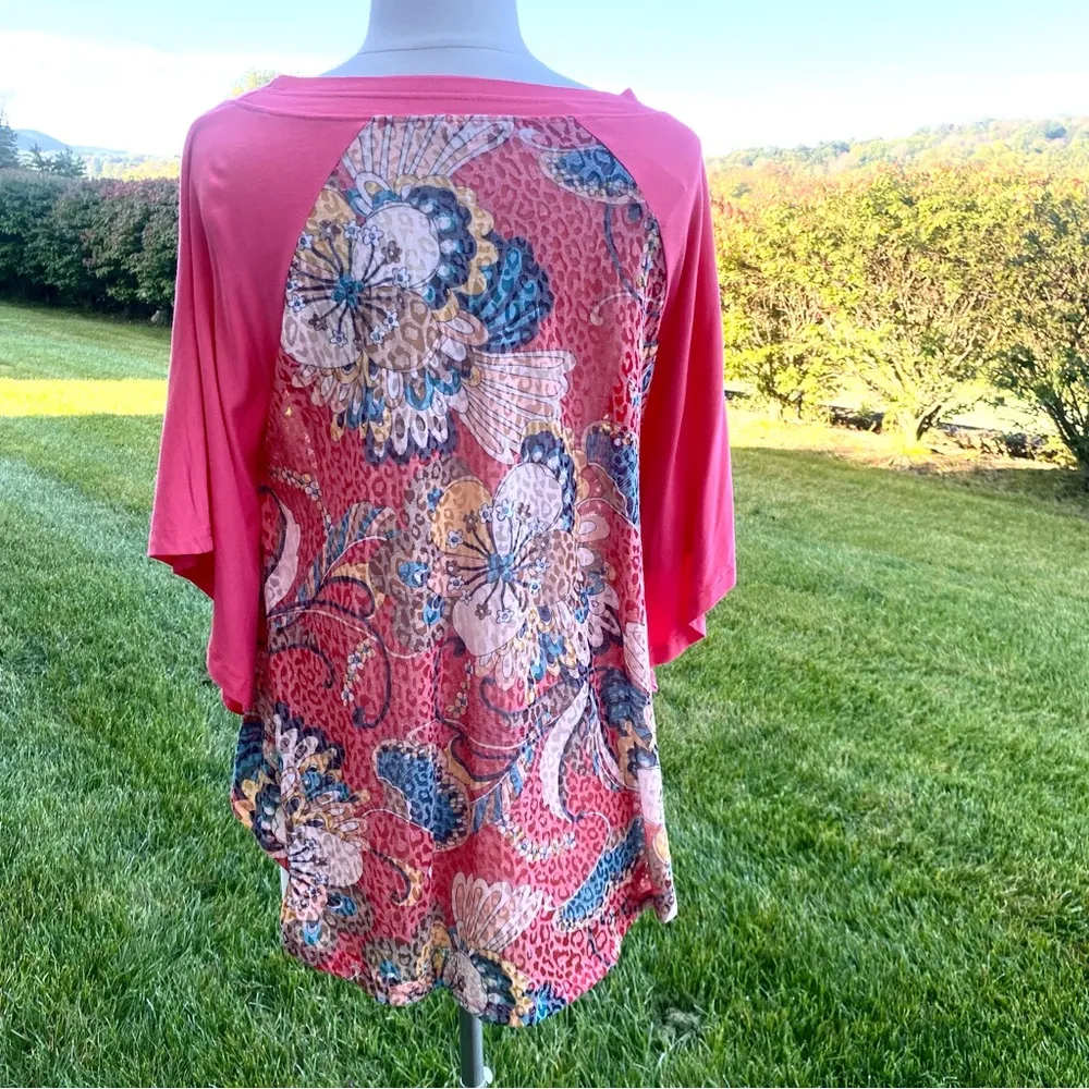 Yak n Yeti Dolman Sleeve Top Orange Size L - Image 10