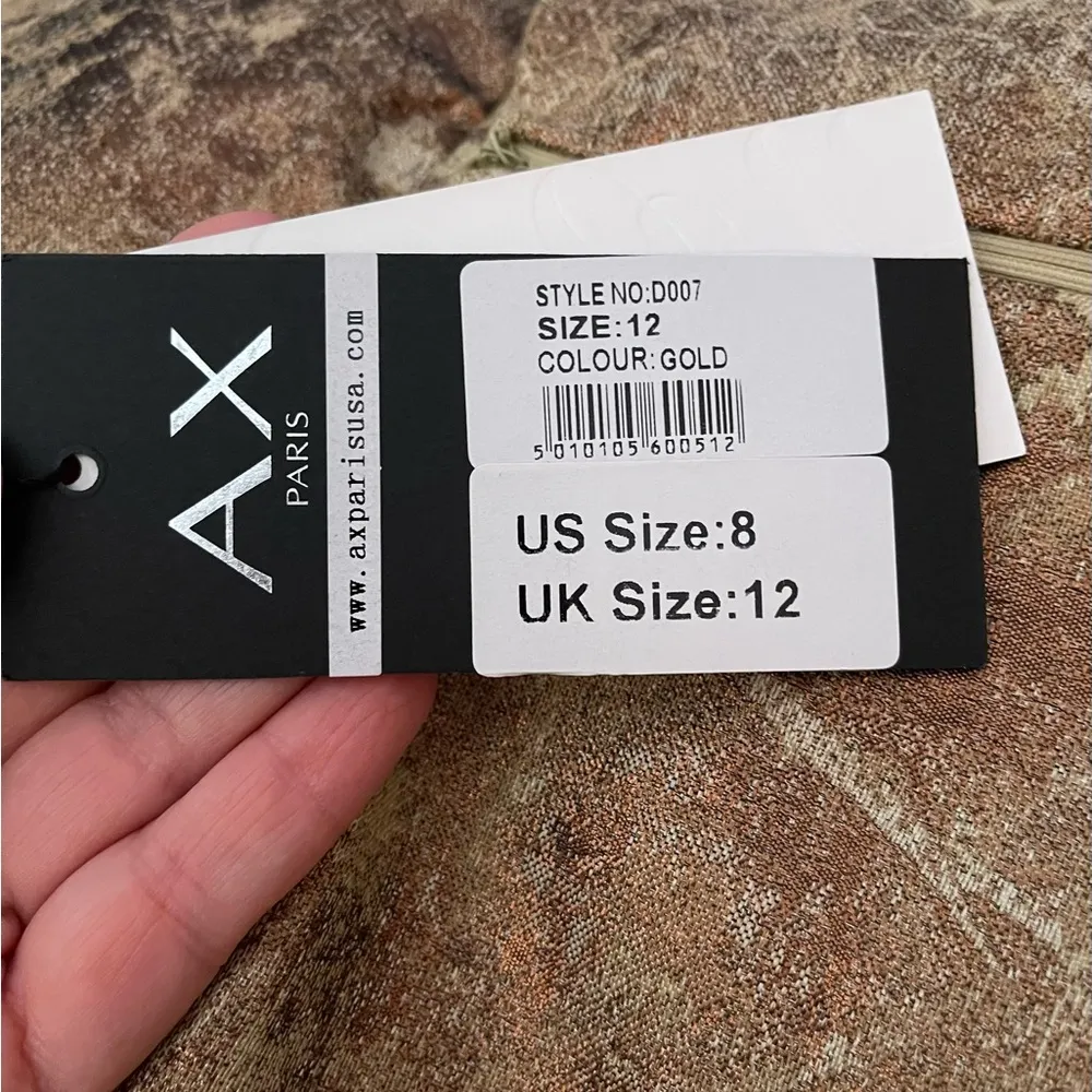 🌮NWT AX PARIS Jacquard Metallic Kick Out Skater Dress, US Size 8 - Image 6