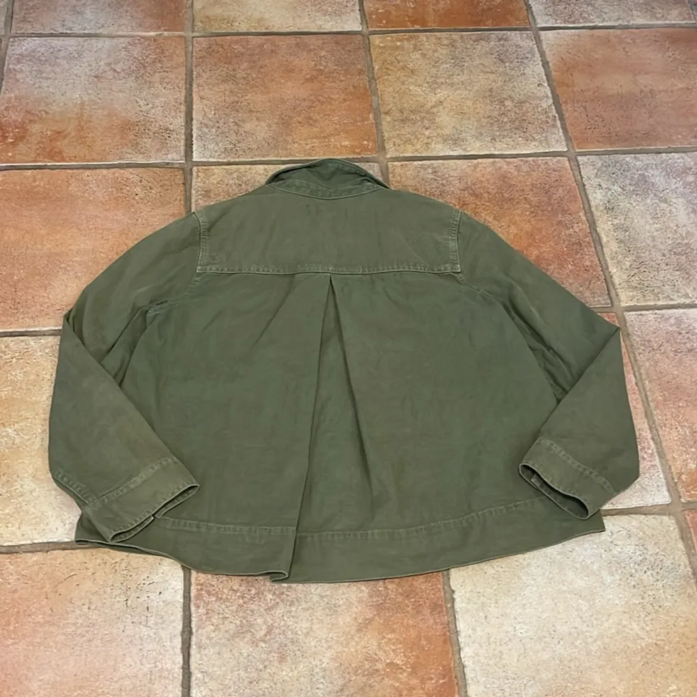 Madewell Northward cropped army jacket Medium - Image 7