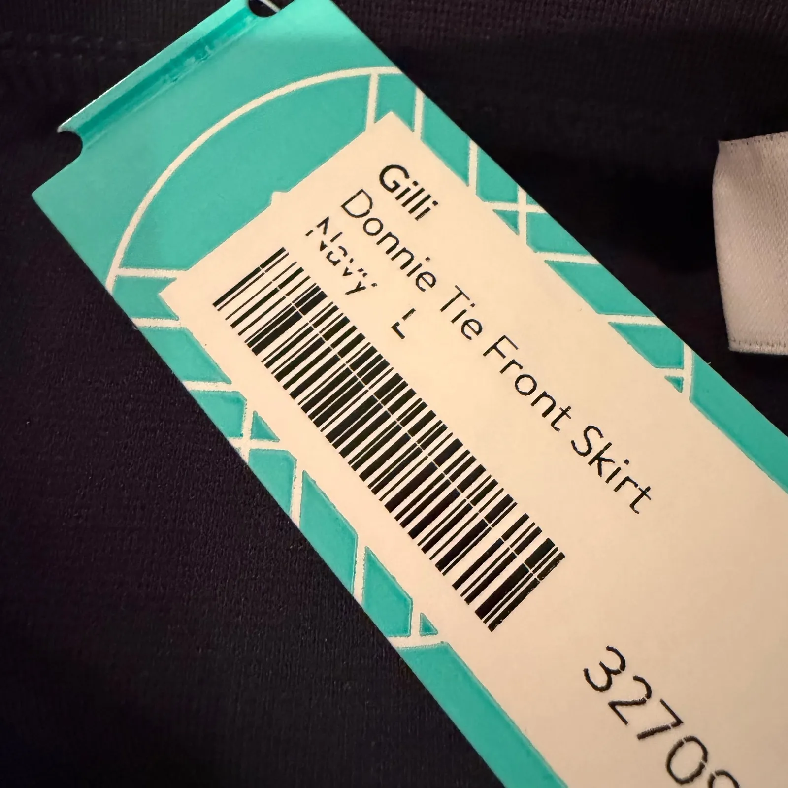 Gilli Donnie Tie Front Stitch Fix Skirt Women's L Navy Career Classic‎ Nautical Black Size L - Image 5