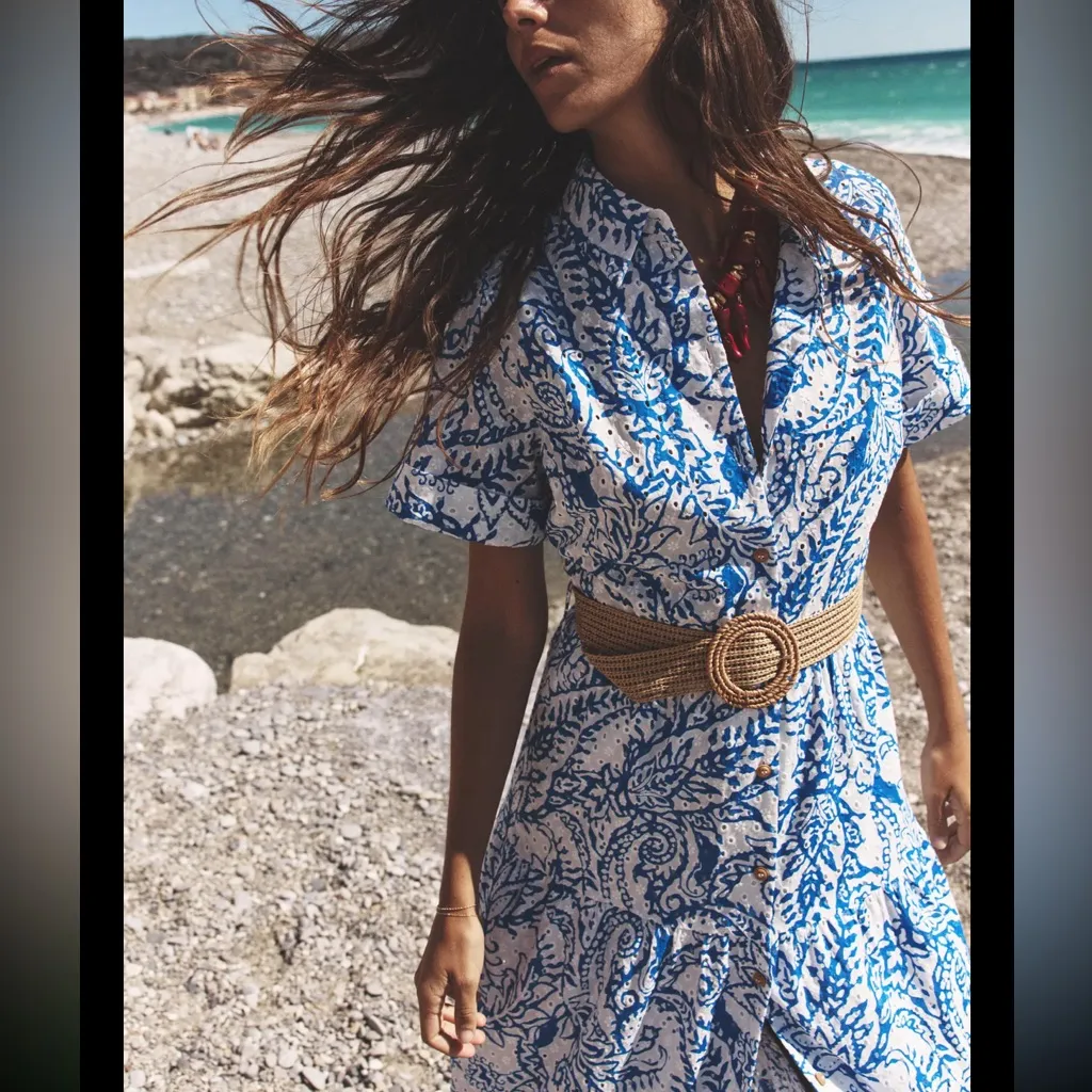 Zara - BELTED PRINTED SHIRT DRESS - Image 3
