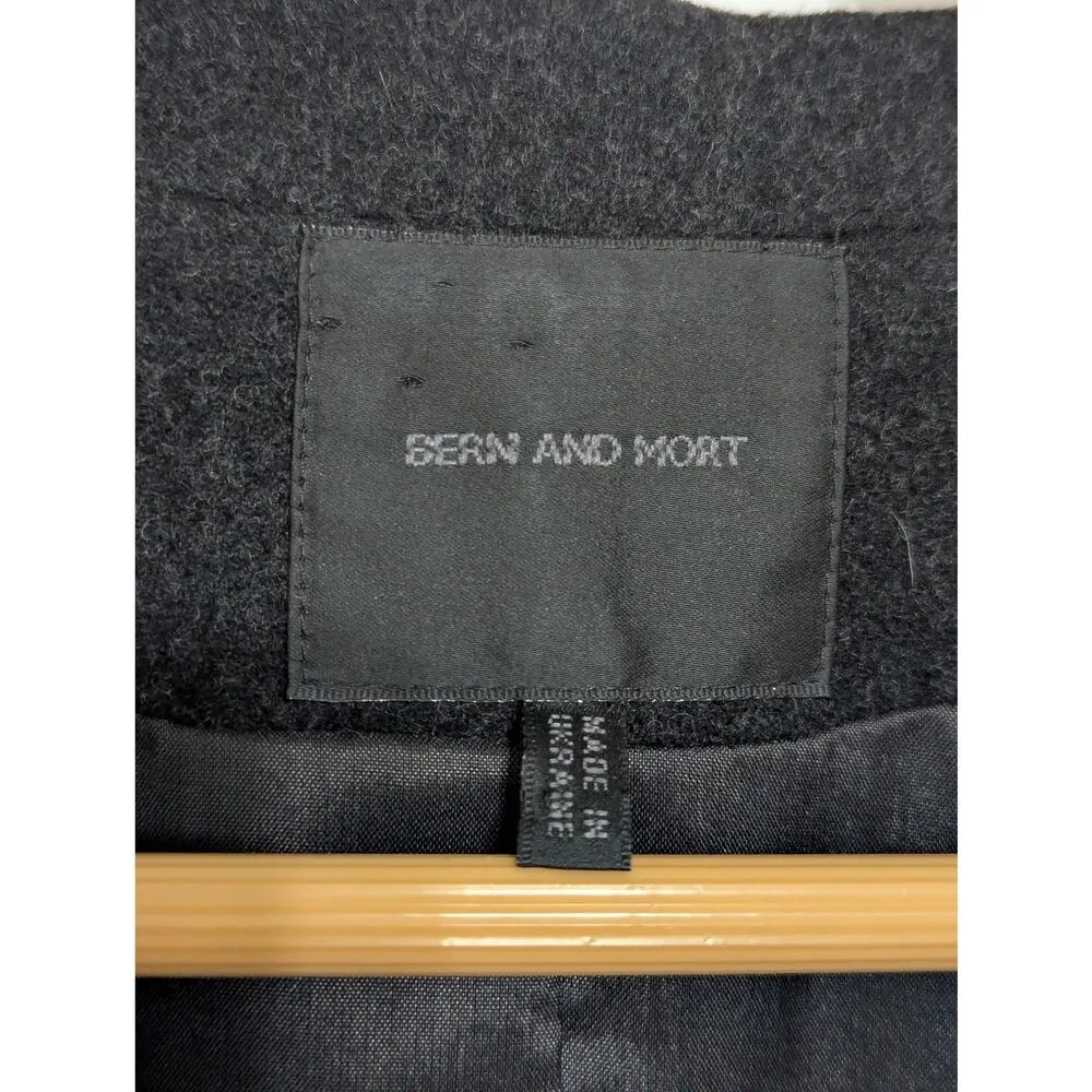 Vintage Bern and Mort Wool Cashmere Jacket Gray Womens 12 Coat Grey Preppy - Image 4