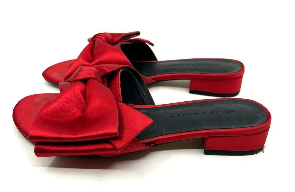 Rebecca Minkoff Calista Red Bow Satin Sandals Women's 5.5 US - Image 2