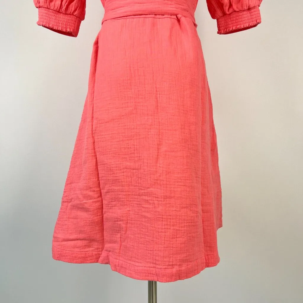 NWOT Boden Ada Double Cloth Cotton Pink Shirt Dress Size 6 Knee Length - Image 7