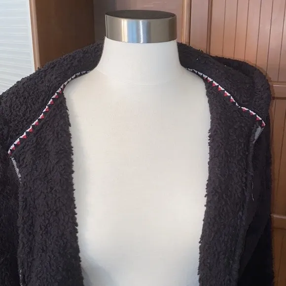 Roxy full zip fuzzy hoodie, Size Large - Image 5