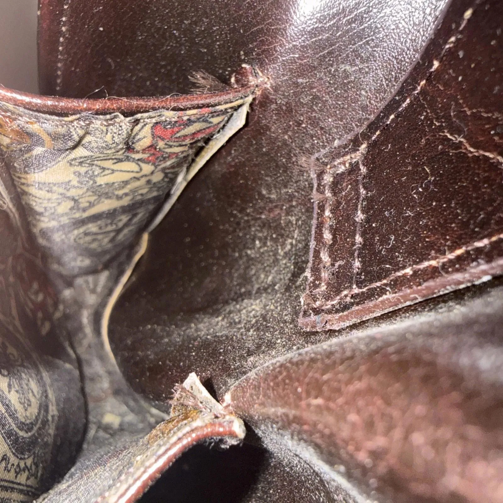 Brighton Style Gorpcore Y2K Handbag Brown Croc Leather Trim Silver Hearts Purse - Image 6