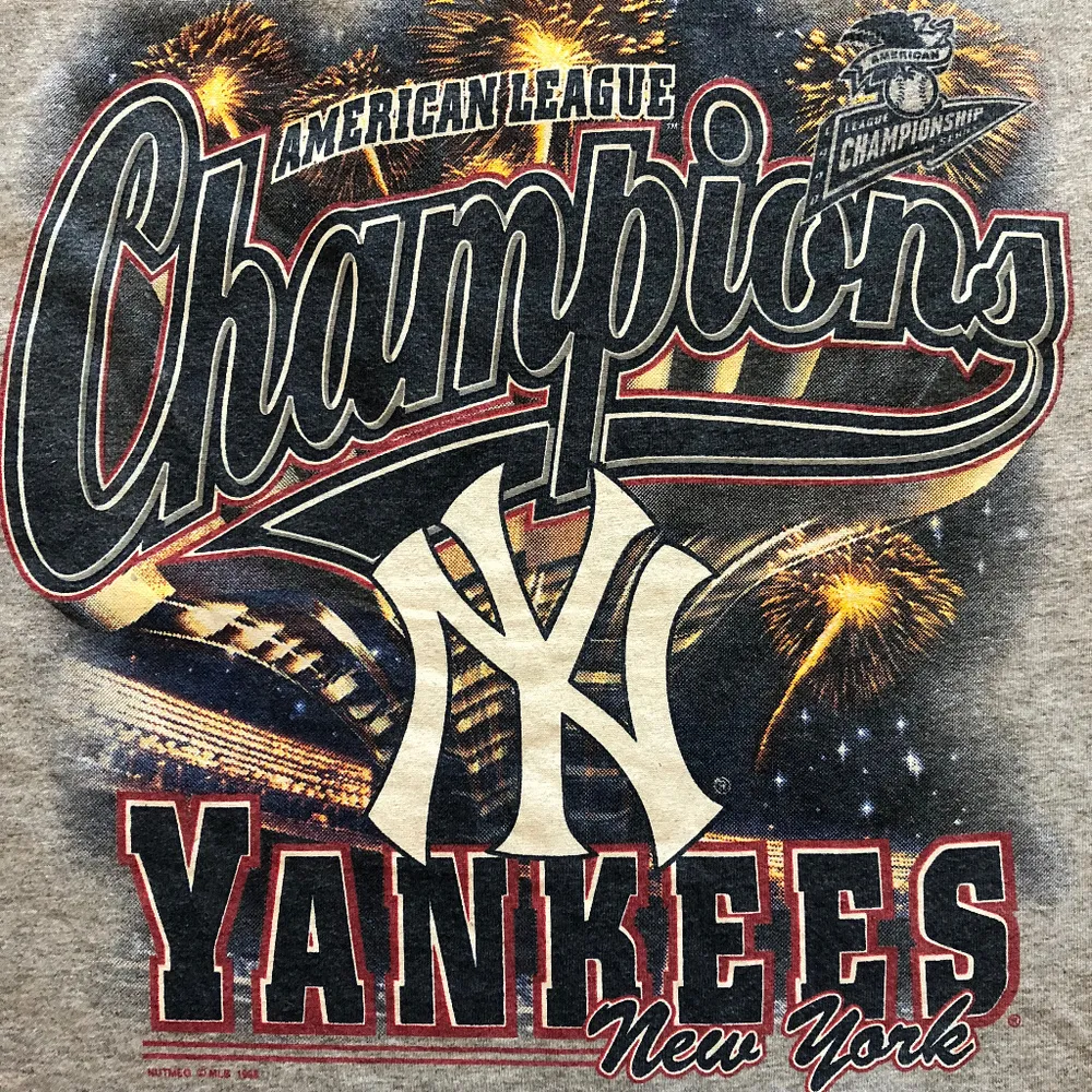 1998 New York Yankees Champions Shirt Lee Sport XL Gray - Image 6