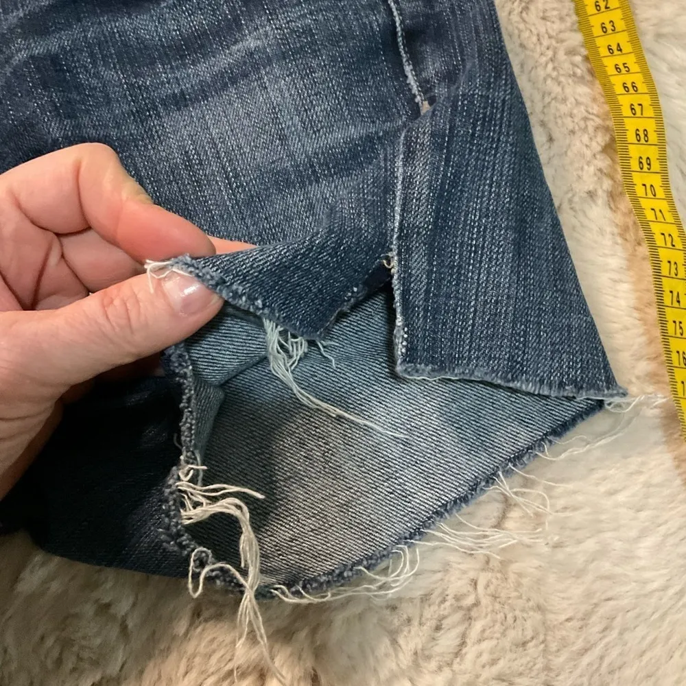 7 For All Mankind Dojo Denim Shorts Size 29 Womens Dark Wash Raw Hem - Image 8