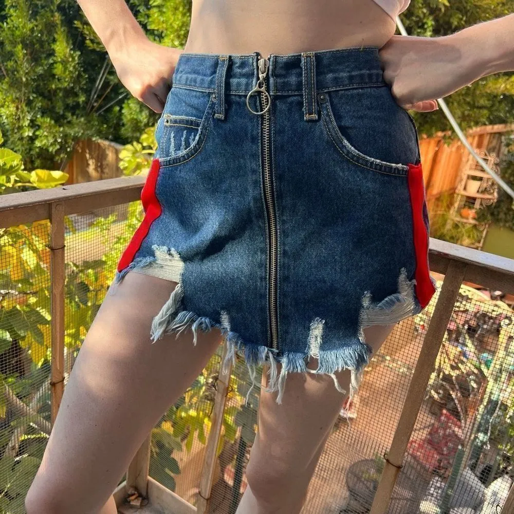 Carmar Mini Jean Skirt Y2K O - Image 6