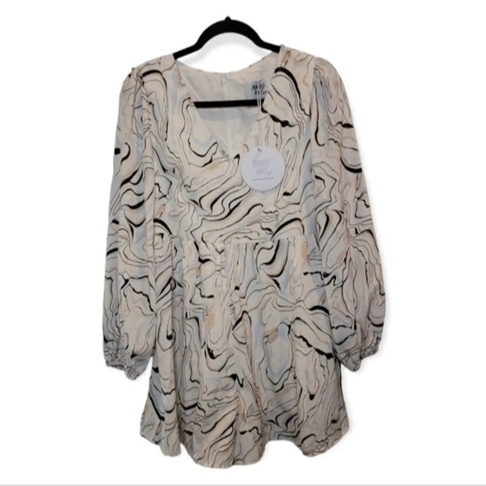 PRINCESS POLLY White marbel long sleeve Kaiden jumper - Image 4