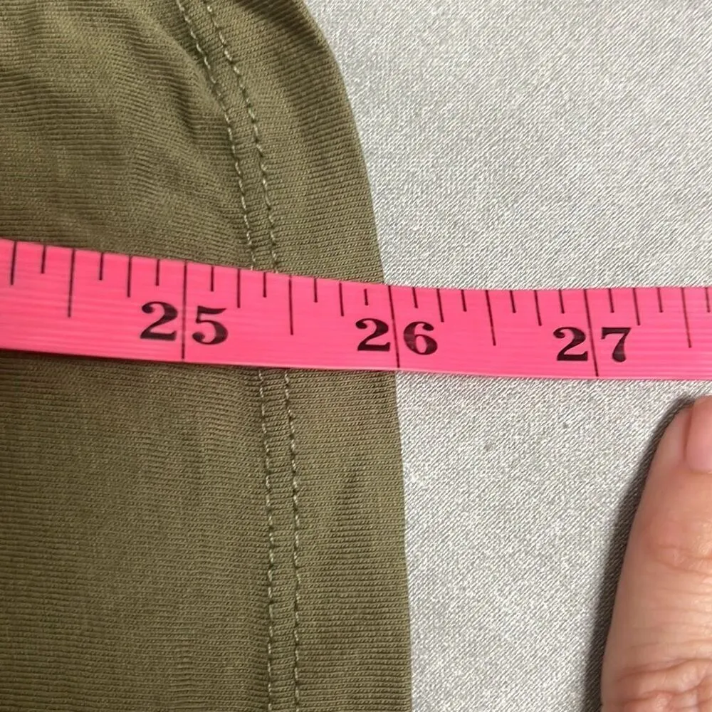 Revolve n:philanthropy Buenos Tank Top Olive Green Ruched Side Crewneck XS NWT - Image 13