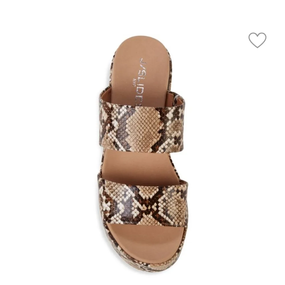 J/SLIDES
Quincy Snake-Print Leather Platform Sandals Sz 8.5 great condition - Image 4