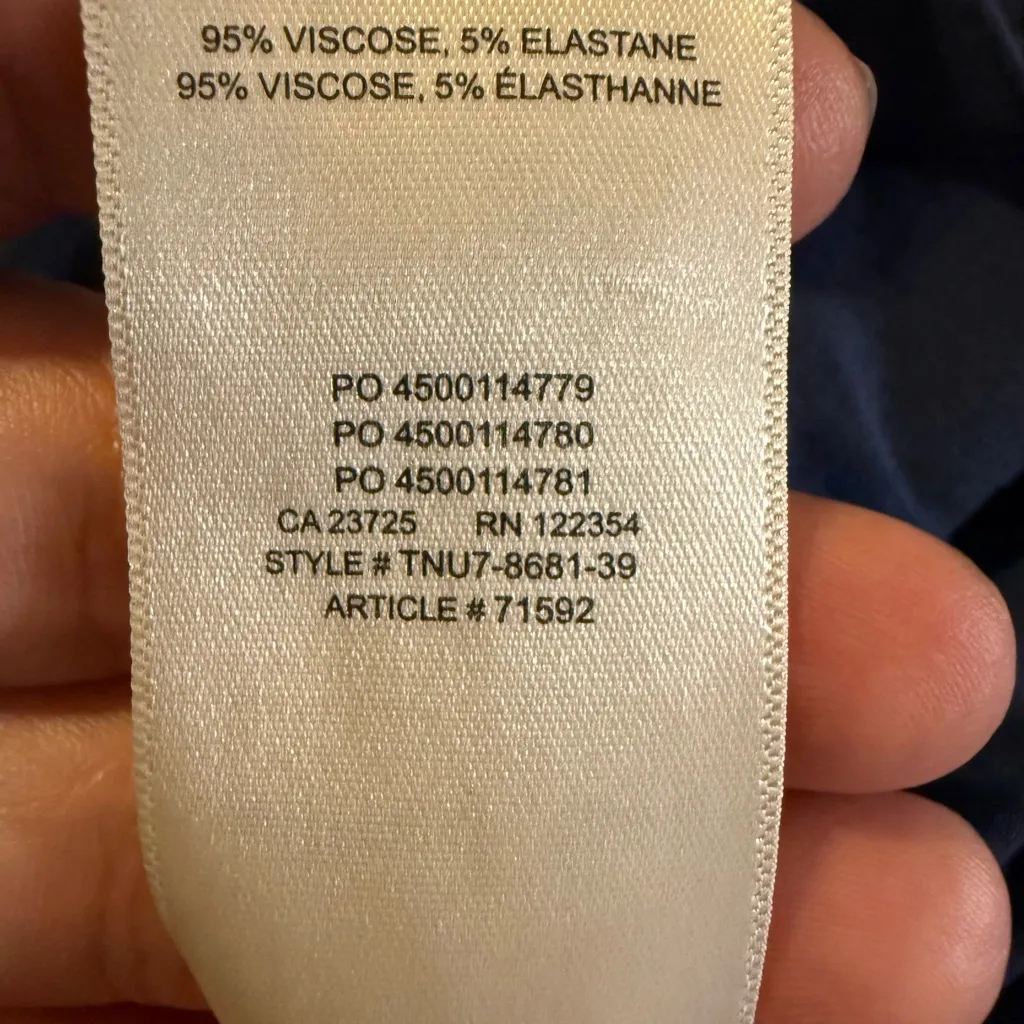 WILFRED FREE ARITZIA NAVY BLUE DRESS HERS SMALL SOFT STRETCHY - Image 7