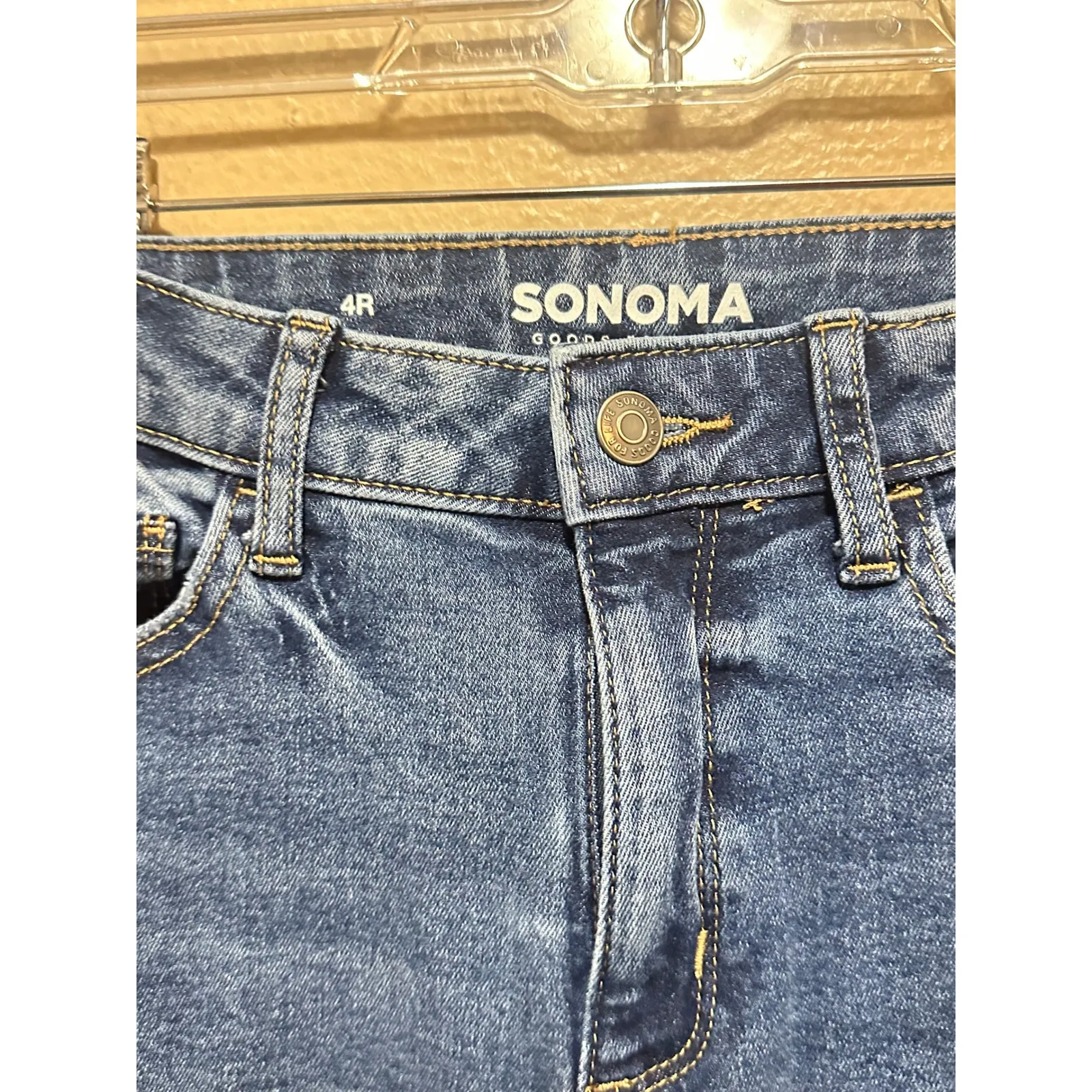 Sonoma Goods For Life Curvy Straight‎ Jeans Women's Size 4R Blue Denim - Image 5