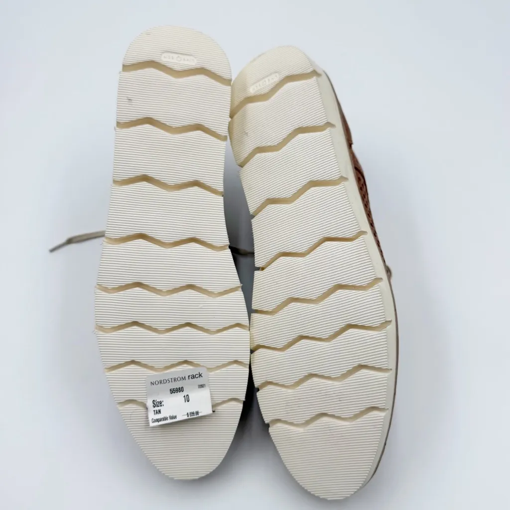 Trask Women's Lena Tan Perforated Leather Lace Up Oxford Sneakers Boat Shoe 10 - Image 10