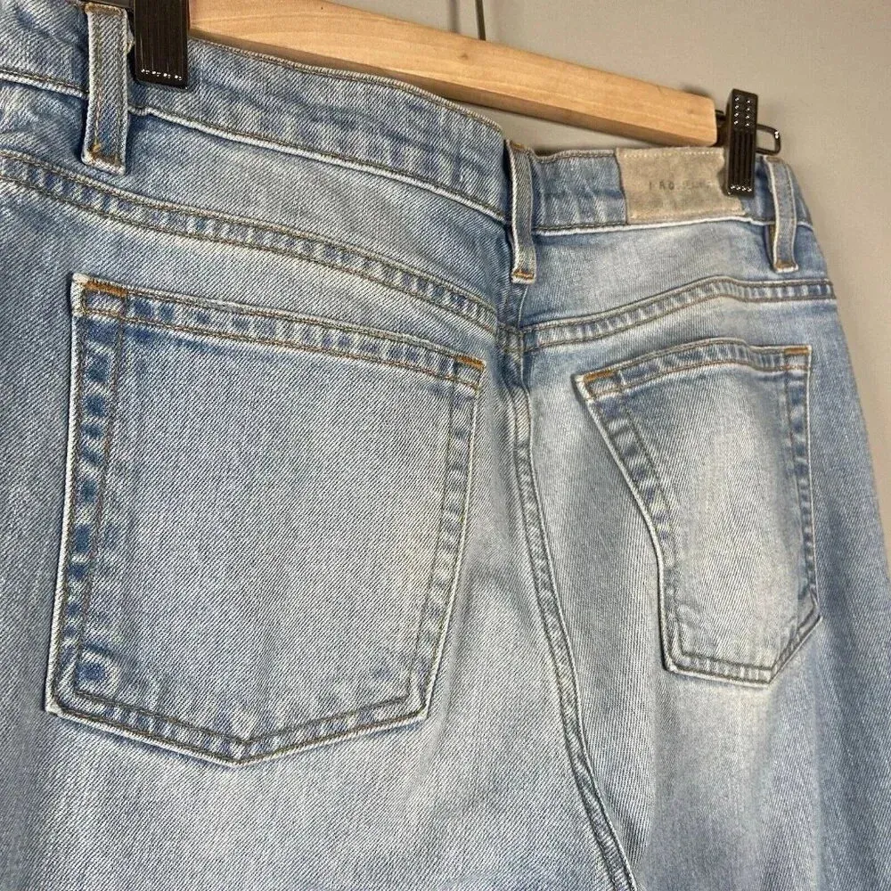 IRO Genn Blue Distressed Silver Detailing Chain Jeans Womens Size 27 ($325) - Image 14