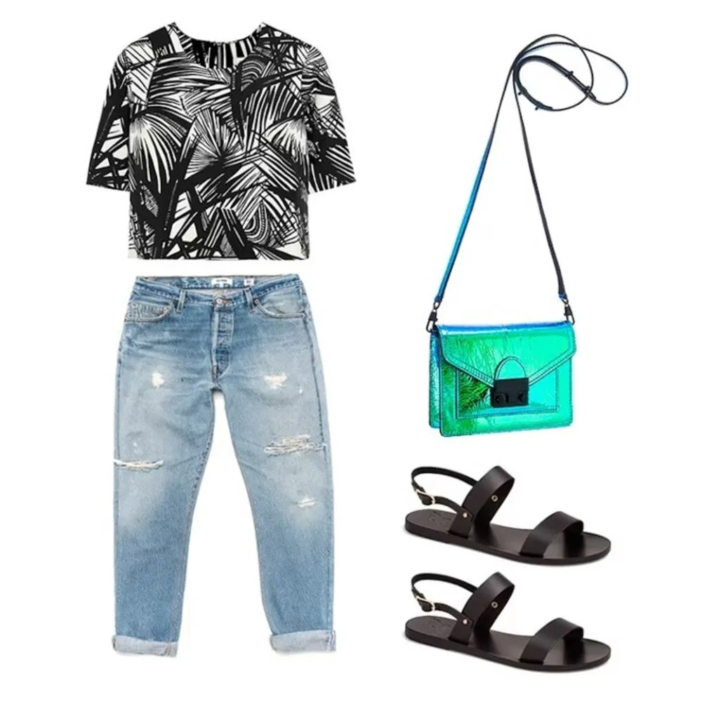 NWT  Elizabeth and James  S Lowell Cropped Jersey Top Short Sleeved Blouse $268 - Image 2