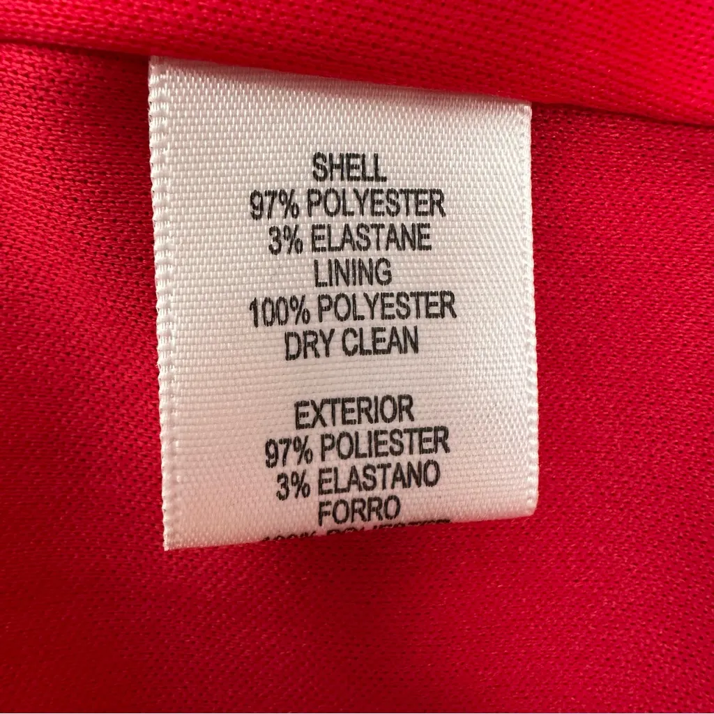 Eliza J One Shoulder Sheath Dress Knee Length Bow Red Women’s 14 Cocktail Party - Image 8