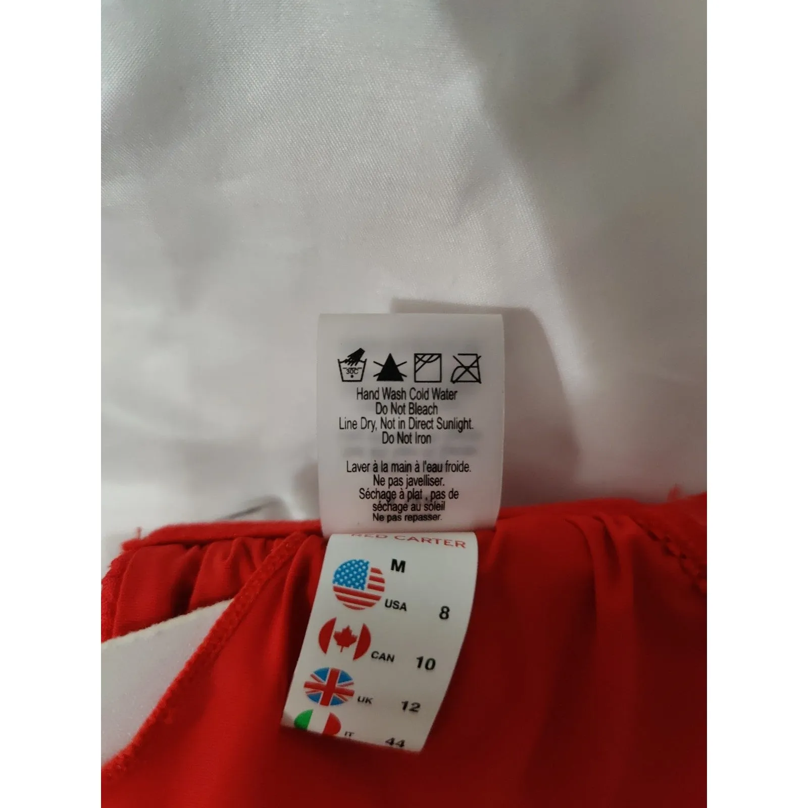 Red Carter Bikini Top M NEW Swim Cherry Girl Coquette Girl Mermaid Twee Cosplay - Image 9