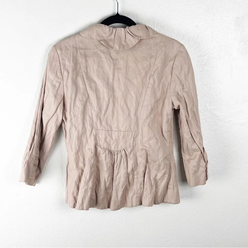 CABI Rose Petal Blush Pink Three Buttons Lined 3/4 Sleeves Blazer #400, Size 8 - Image 2