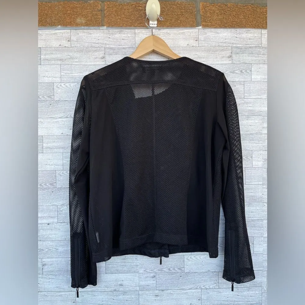 ANATOMIE black mesh motto jacket size large - Image 5