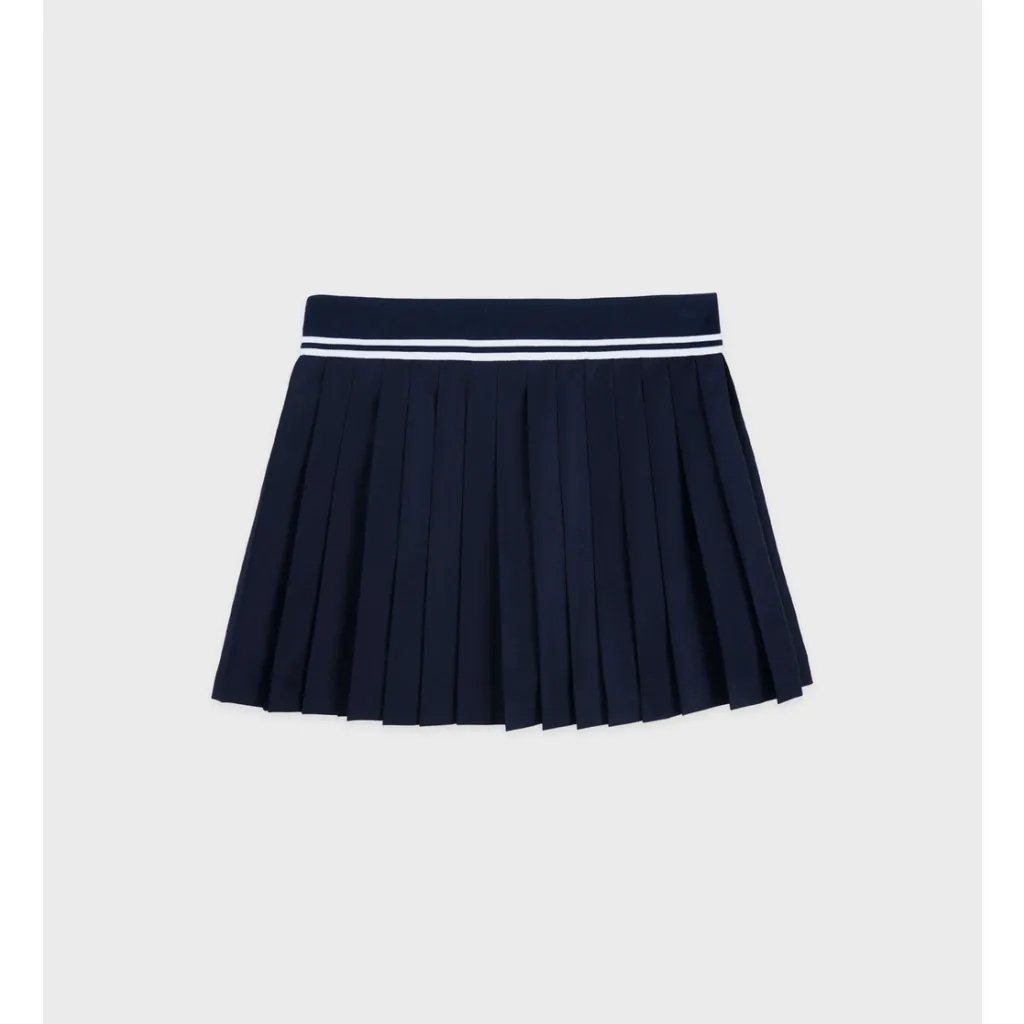 Sporty & Rich Abigail Wool Pleated Skirt Navy Size XL Old Money Prep Academia Blue - Image 4
