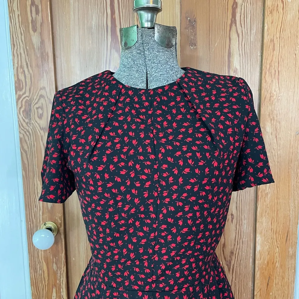 Adelyn Rae Black & Red Floral Flutter Flirty Mini Dress - Size XS - Image 3
