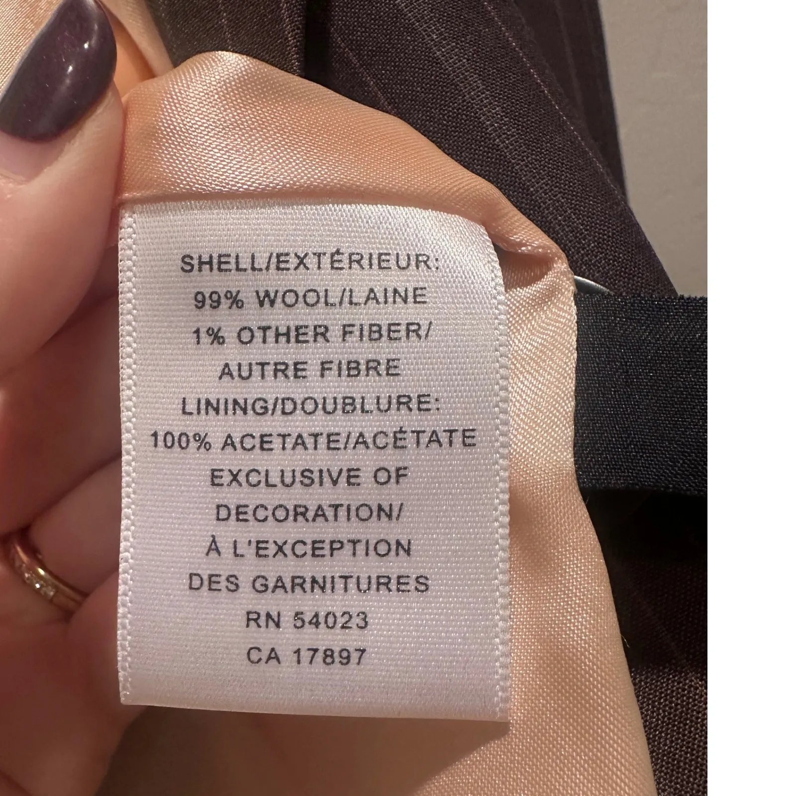 Banana Republic Gray Striped Wool Blazer Size 4 - Image 4