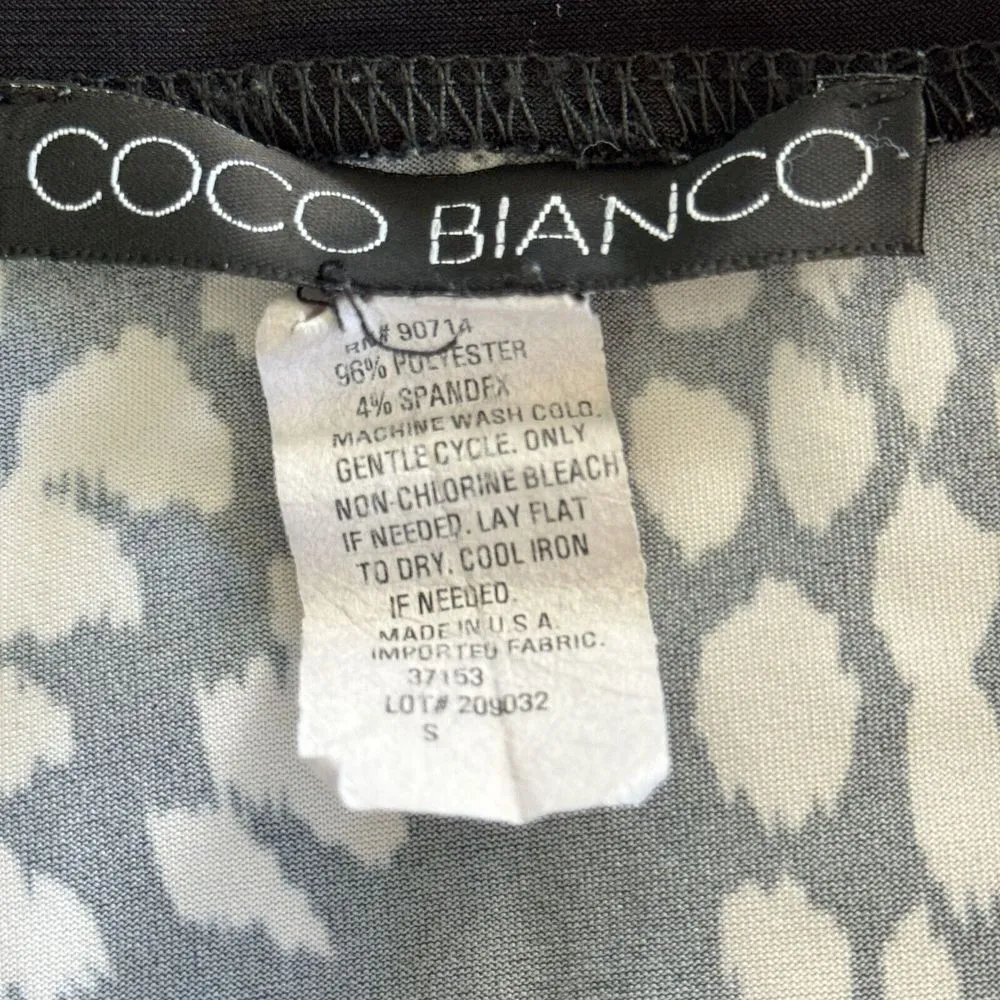 Vintage Coco Bianco Maxi Skirt Size S Y2K Black Elastic Waist Boho Indie Career - Image 4