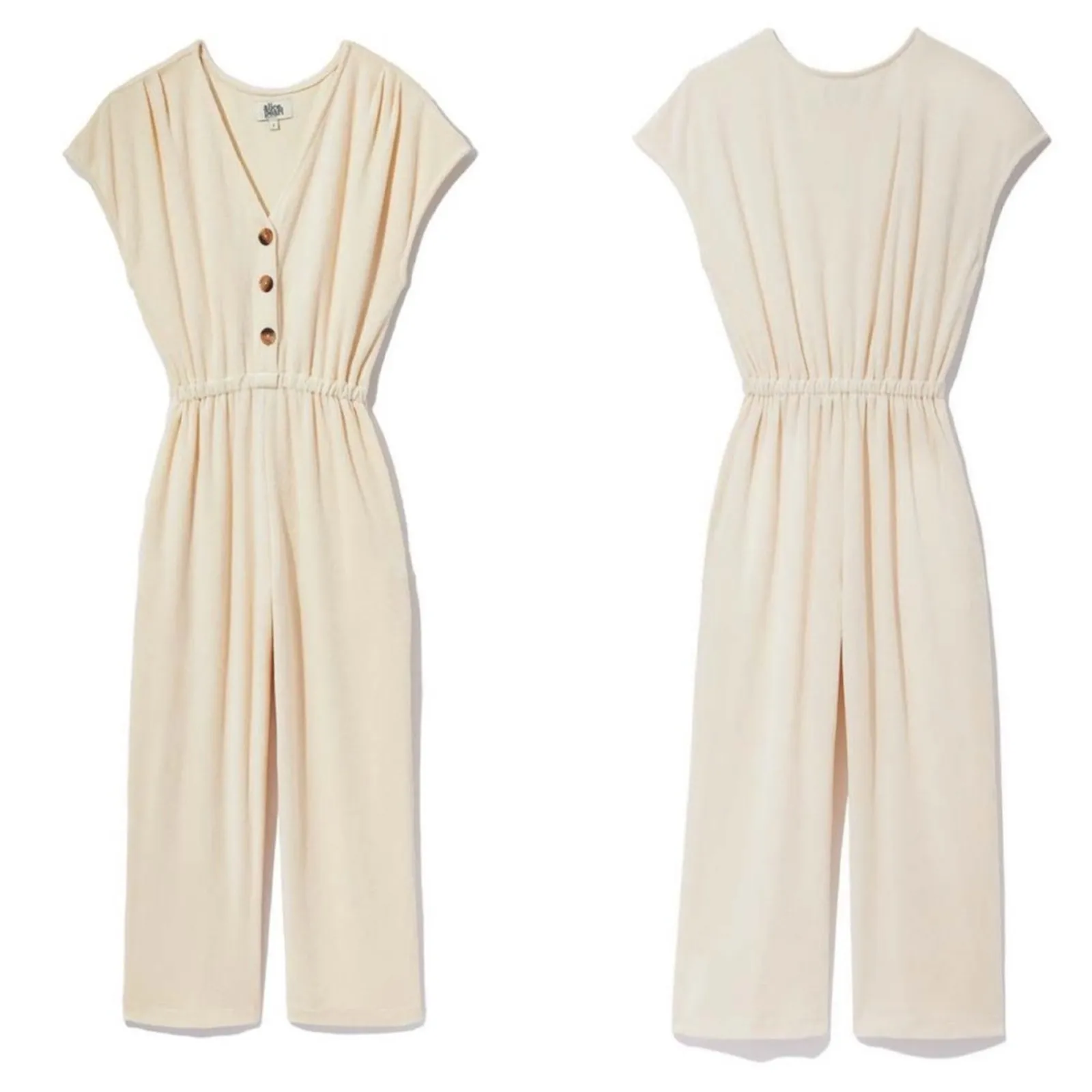 Alice pearl Brooklyn The Marie‎ Wide Leg Jumpsuit in Vanilla Size Large - Image 6