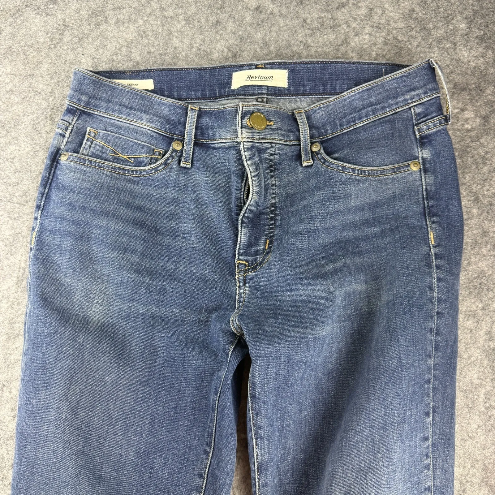 Revtown Skinny Jeans Women's‎ 29 High Rise Dark Wash Decade Denim Blue - Image 2