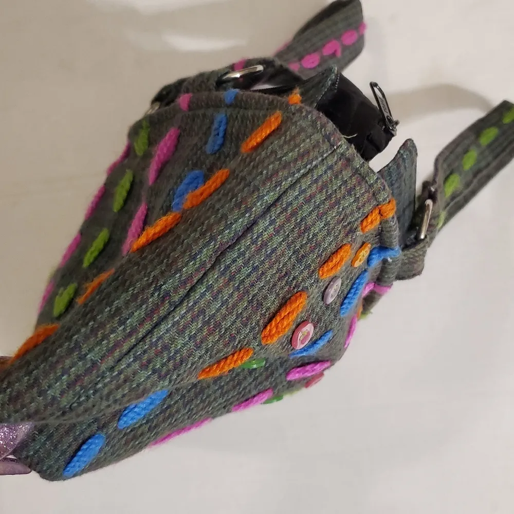 🔥SALE🔥 Toni Multicolored Button Knit BOHO Style Purse Pink - Image 8