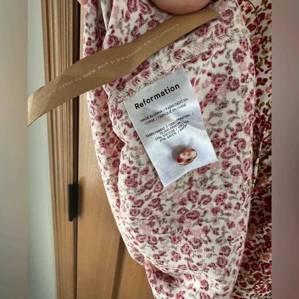 NWT Reformation Adelina Floral Mini Dress in La Vie En Rose size 10​​ - Image 13