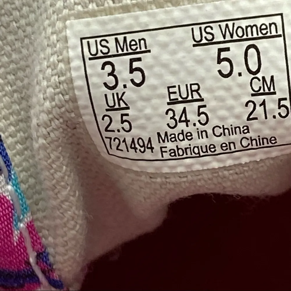 VANS Tropical Old Skool Skater Canvas Tennis Shoes, Size 5 - Image 2