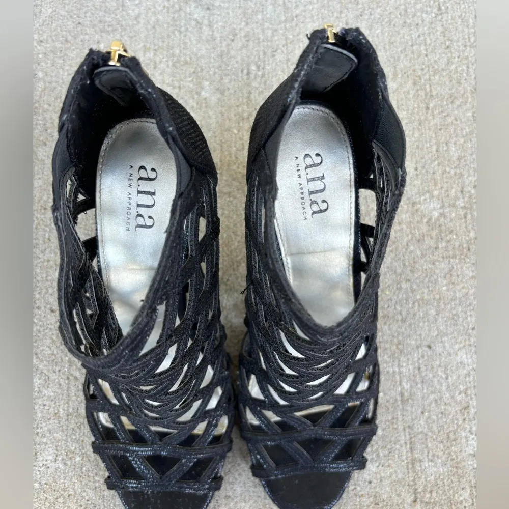 a.n.a . Caroline Black High Heels Size 8 - Image 7