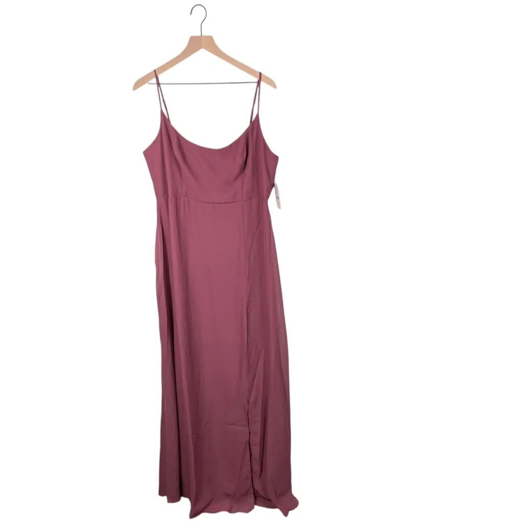 NEW Birdy Grey Amy Dress Chiffon Rosewood Womens Size XXL Long Length Bridesmaid - Image 3