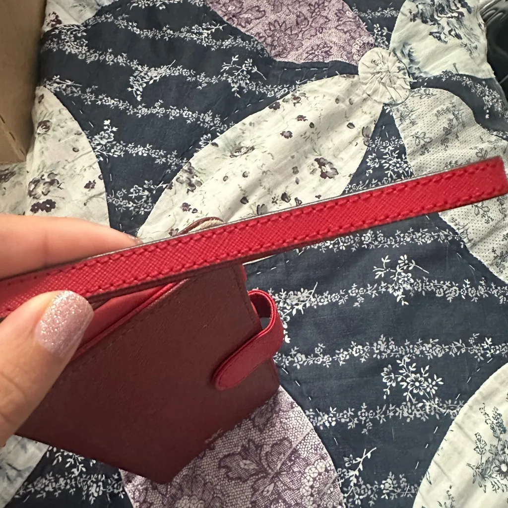 Michael Kors Red Wristlet Wallet phone holder - Image 3