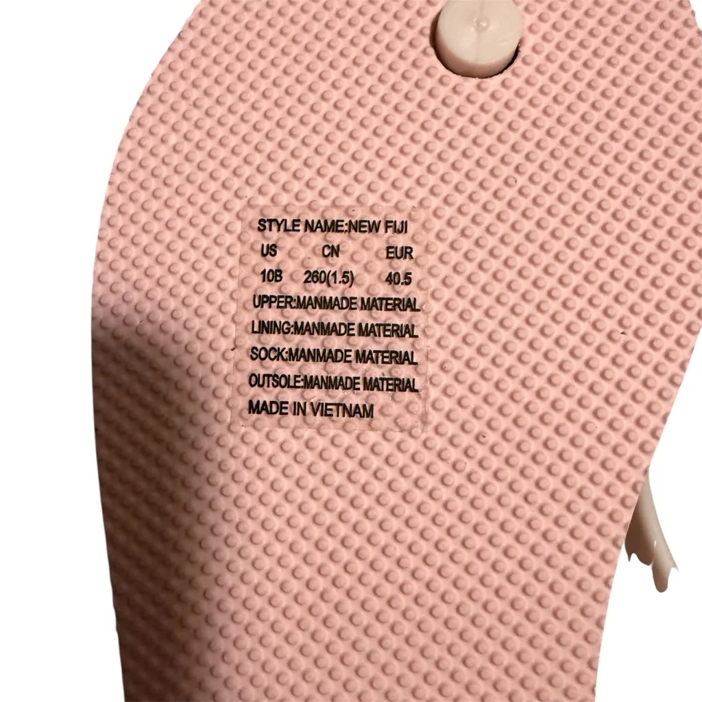 New Kate Spade New Fiji Pink Pineapple Flip Flop Sandals Size US 9 10 Small Flaw - Image 7