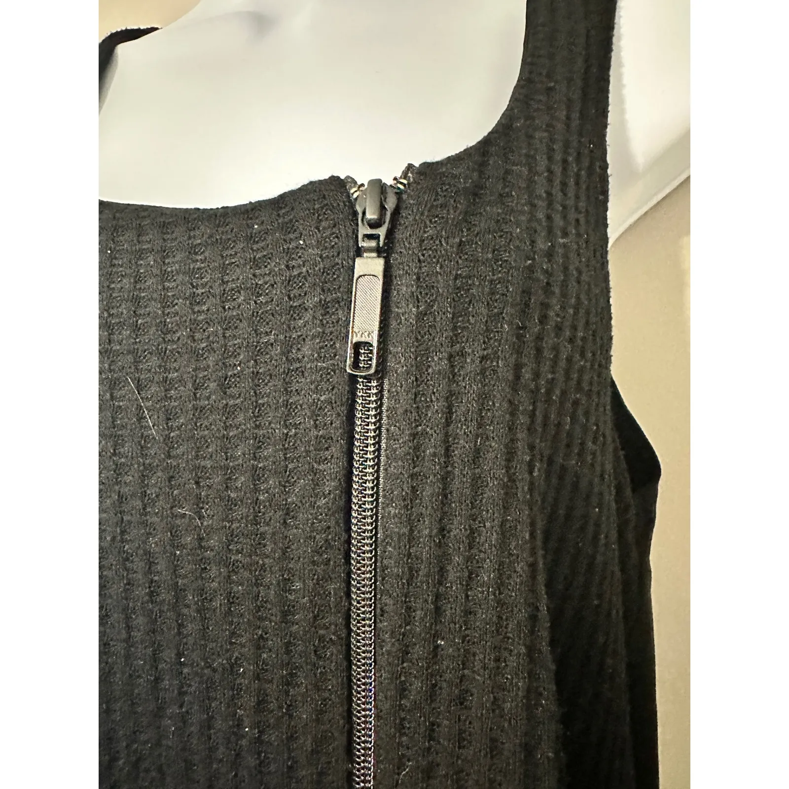 Sympli Black Asymmetrical Zipper Tank Top Made in Canada Size 8‎ - Image 3