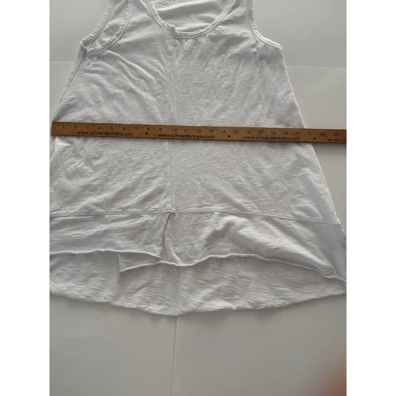 HABITAT Tank Top Size S White Asymmetrical Lagenlook Coastal Lightweight Oversiz - Image 12