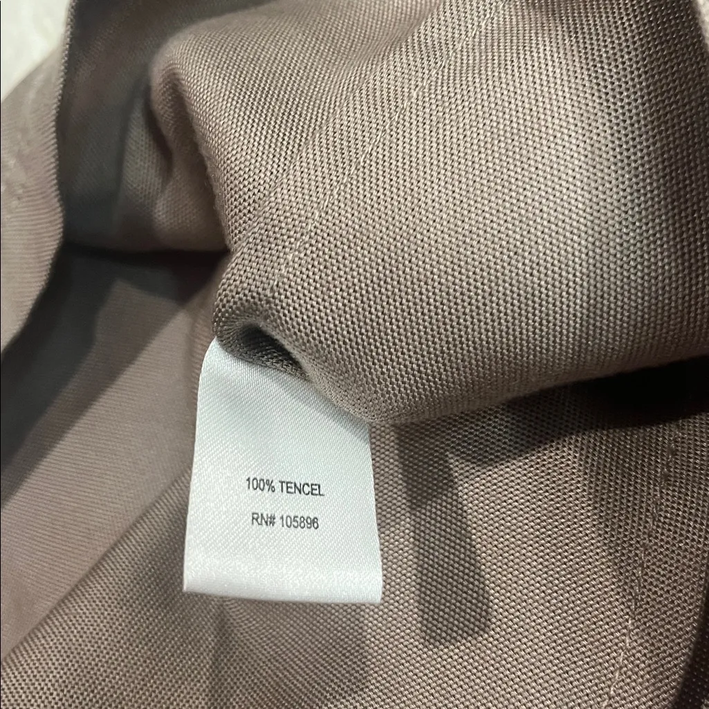 WORTH utility top shacket shirt jacket S Brown - Image 5