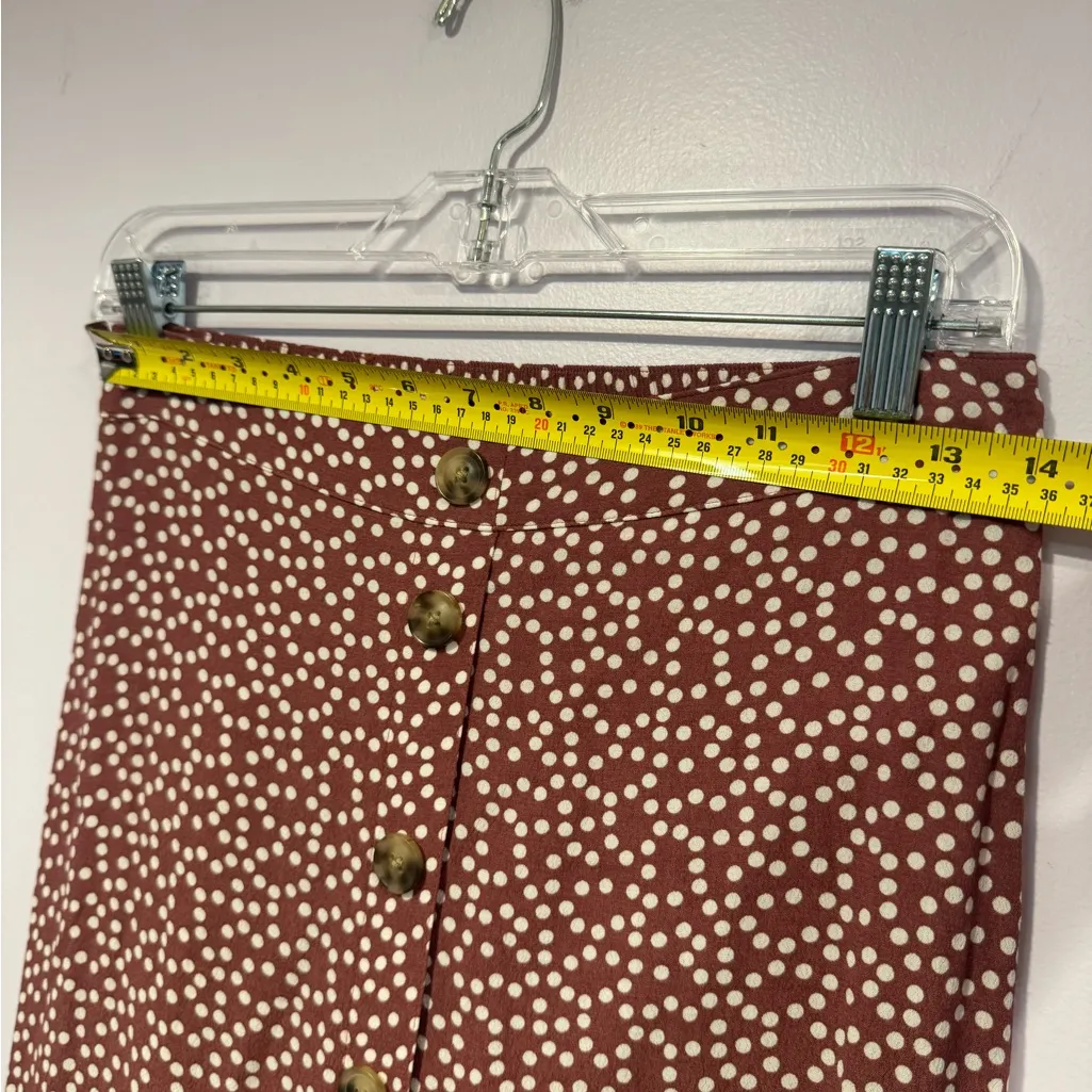 Pink and white button down express midi skirt - Image 4