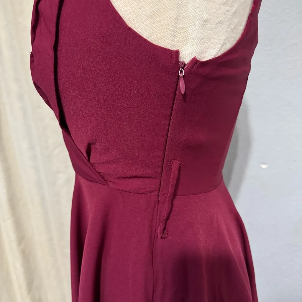 Grace Karin Women Fuchsia V-Neck 1950s Inspired Lined A-Line Dress Sz S No Belt‎ - Image 7
