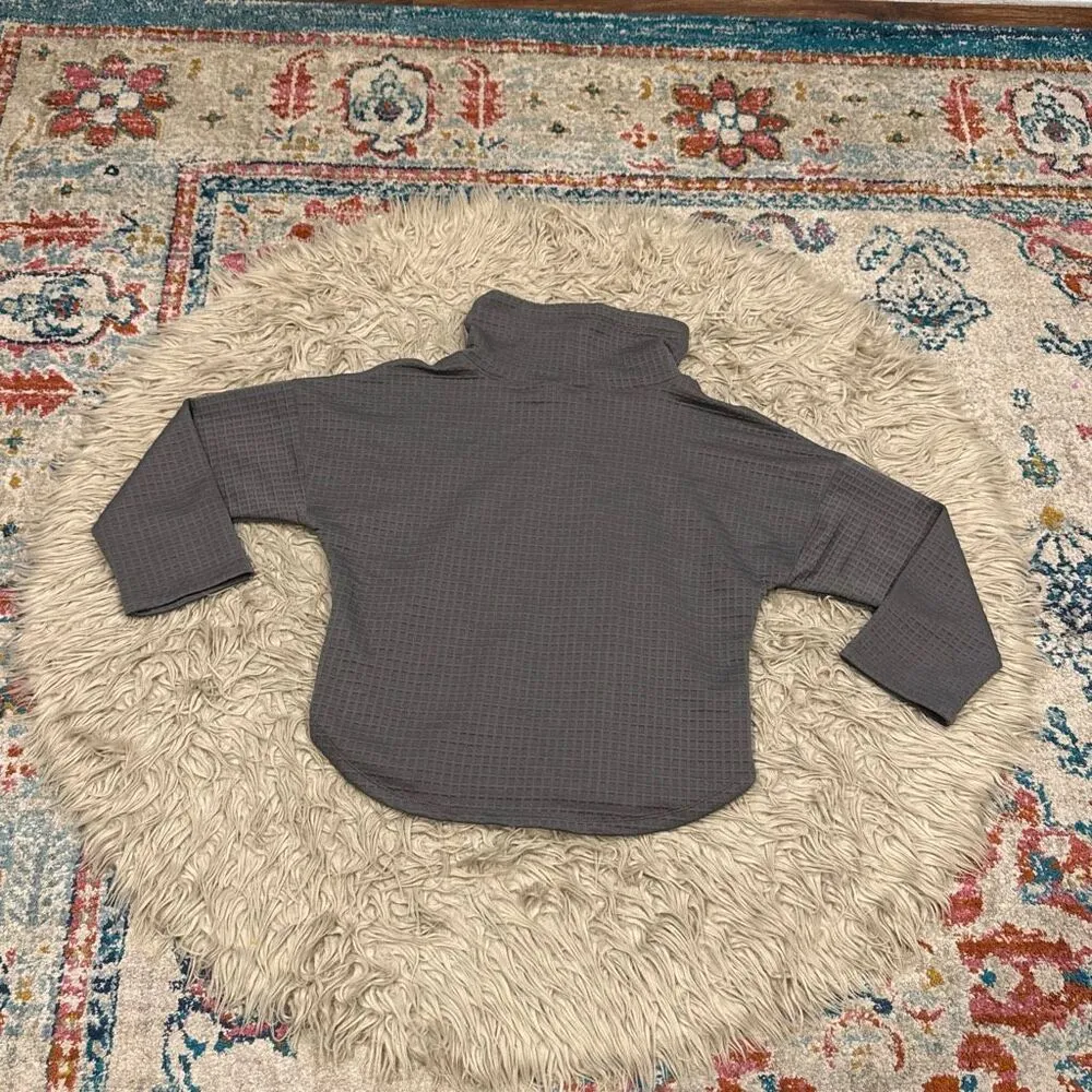 Max Studio NWT  Funnel Neck Waffle Knit Pullover size large - Image 5