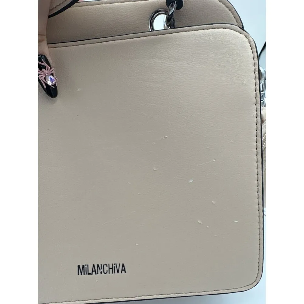 Women’s MilanChiva Beige handbag w/ detachable crossbody & coin purse Tan - Image 6