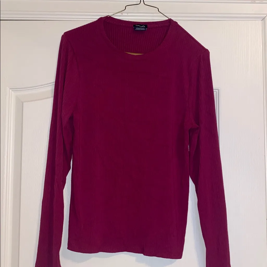 Splendid Women's Ribbed Crew Neck Long Sleeve Tee - Image 2