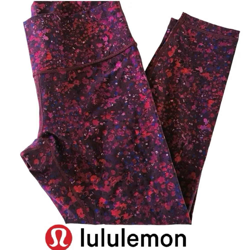 Lululemon Wunder Under High Rise Leggings 25" Ornemental Floral Multi Size 6 - Image 11