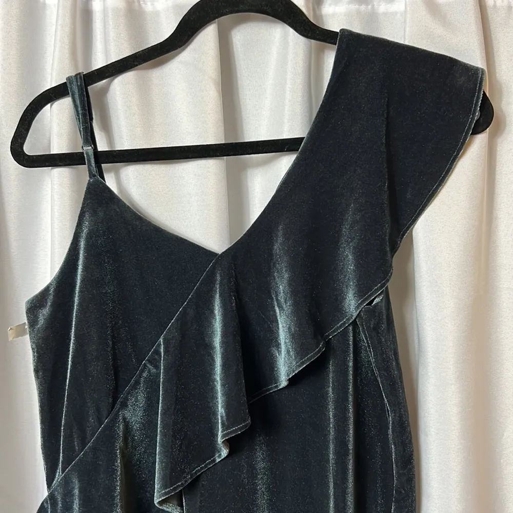 19 Cooper Dress faux Velour Ruffle Y2K Mini Dress Size XS - Image 7
