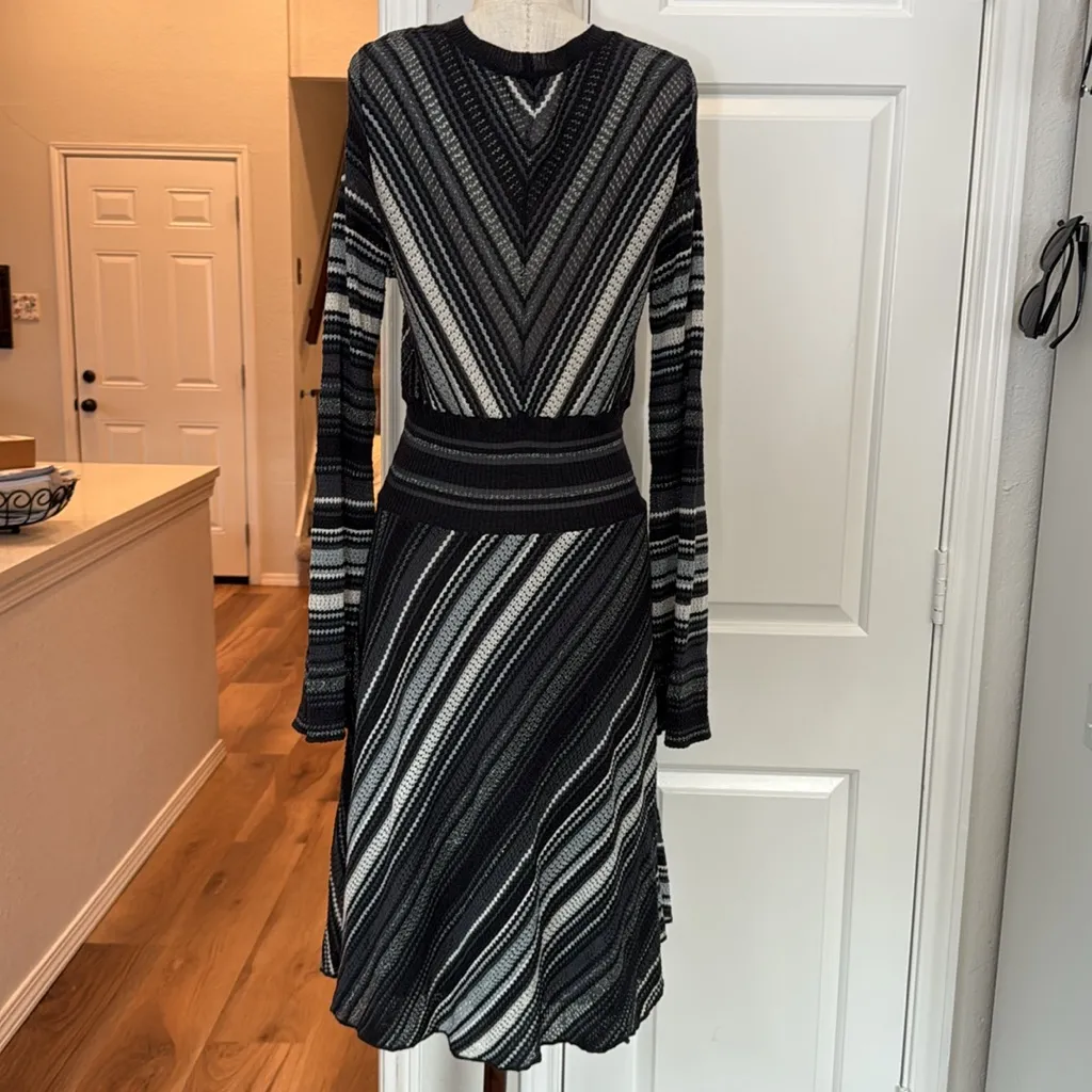 M Missoni faux wrap wool blend long sleeve midi dress - Image 13