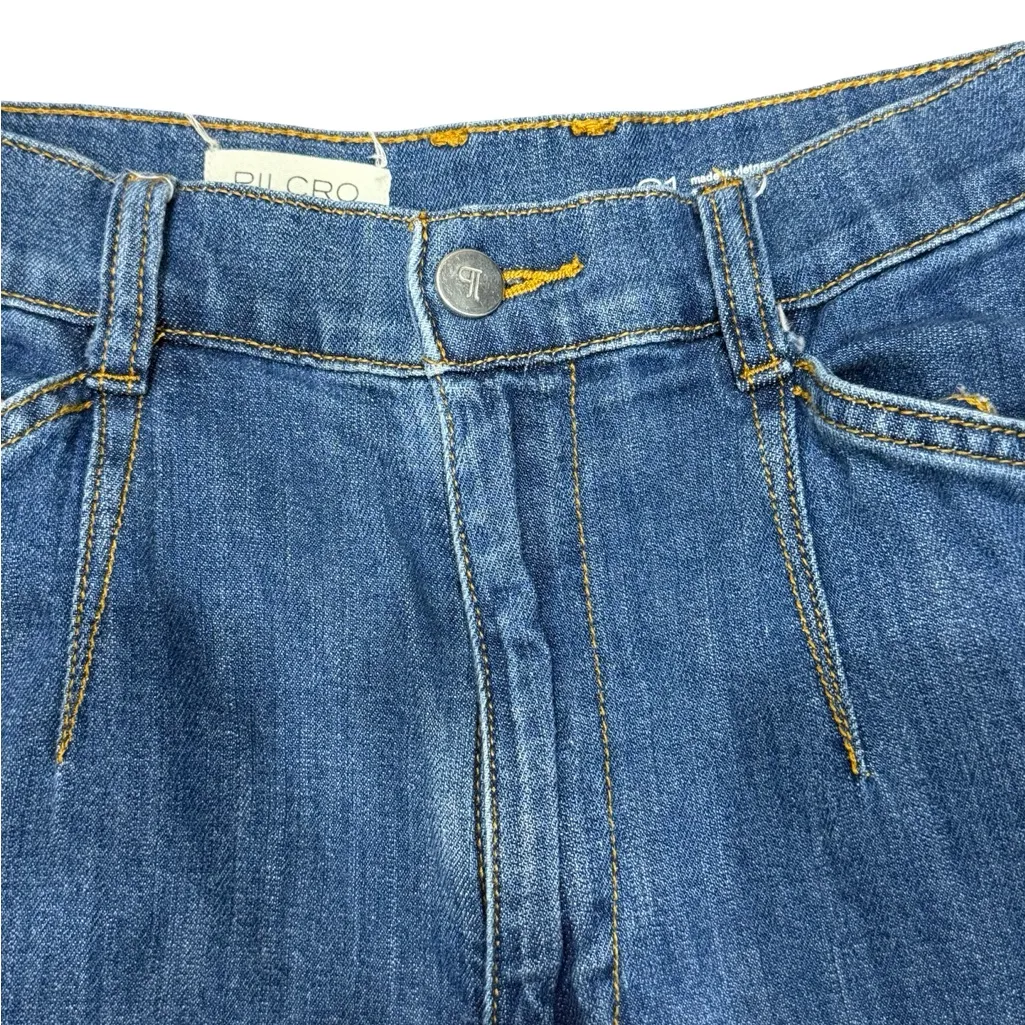 👖 Pilcro Seamed Flounce High-Rise Wide-Leg Jeans Blue Denim Size 31 ✨ - Image 5